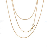 9CT YELLOW GOLD 61CM FINE CURB LINK CHAIN
