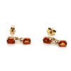 9CT YELLOW GOLD CITRINE DROP STYLE STUD EARRINGS