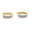 18CT YELLOW GOLD DIAMOND HUGGIE STYLE EARRINGS VALUED @ $2499