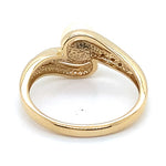 9CT YELLOW GOLD CULTURED PEARL AND DIAMOND DRESS RING