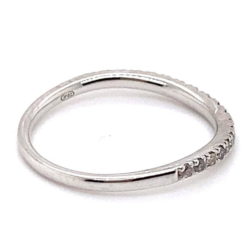 18CT WHITE GOLD FITTED THICKENED TOP STYLE DRESS RING VALUED @ $1799