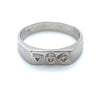 9CT WHITE GOLD THICKENED TOP MENS DRESS RING VALUED @ $1799