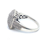 SILVER  FLOW UP STYLE DIAMOND DRESS RING VALUED @ $1299