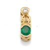 14CT YELLOW GOLD SAPPHIRE & EMERALD ARTICULATED PENDANT VALUED @ $2099