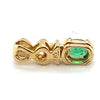 14CT YELLOW GOLD SAPPHIRE & EMERALD ARTICULATED PENDANT VALUED @ $2099