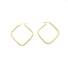 9CT YELLOW GOLD SQUARE HOOP EARRING TW 1g