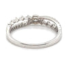 18CT WHITE GOLD CUBIC ZIRCONIAS IN CROSS OVER PATTERN DRESS RING VALUED @ $1199