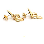 18CT YELLOW GOLD DROP STYLE EARRINGS TW 2.5g