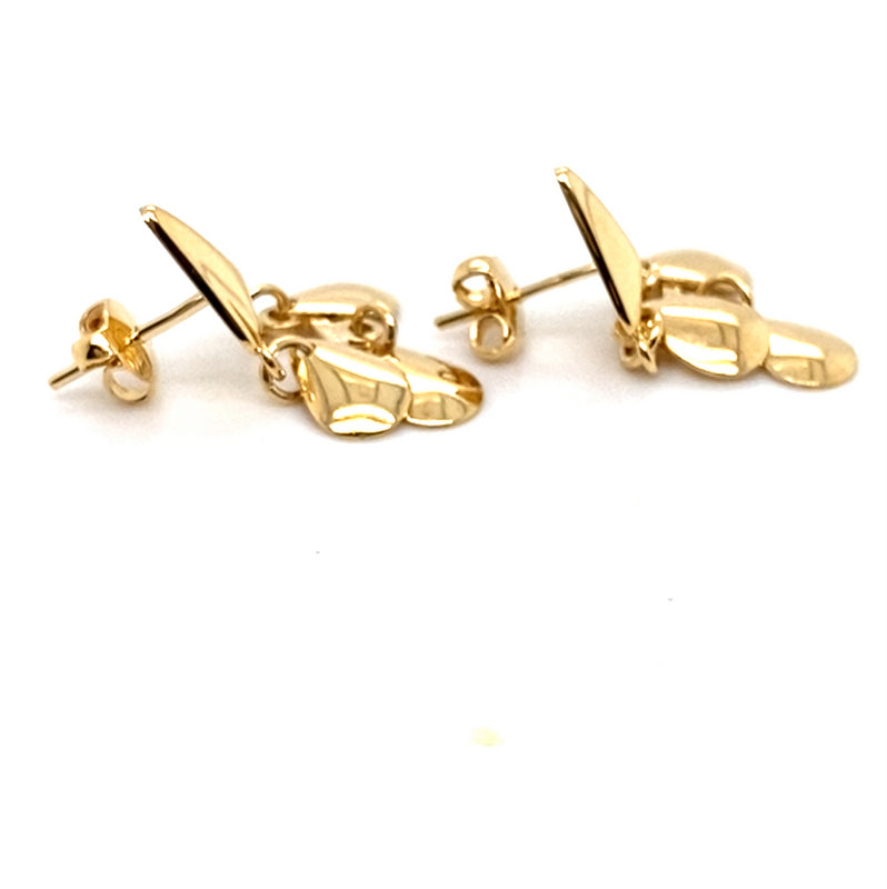 18CT YELLOW GOLD DROP STYLE EARRINGS TW 2.5g