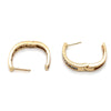 10CT YELLOW GOLD CHANNEL SET DIAMONDS IN OVAL HUGGIE STYLE EARRINGS TW 3g