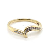 9CT YELLOW GOLD CHANNEL SET DIAMONDS IN FITTED WEDDING RING
