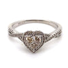 9CT WHITE GOLD CROSS OVER PATTERN DIAMOND DRESS RING VALUED @ $2099