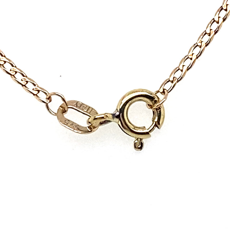 9CT YELLOW GOLD 44CM CURB LINK CHAIN