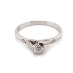 18CT WHITE GOLD & PALLADIUM DIAMOND DRESS RING VALUED @ $1799