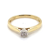 9CT YELLOW & WHITE GOLD DIAMOND DRESS RING
