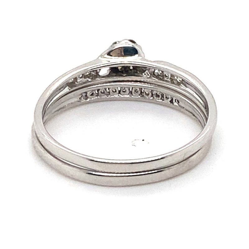 9CT WHITE GOLD WRAP AROUND STYLE BRIDAL SET VALUED @ $1499
