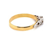 18CT YELLOW & WHITE GOLD EUROPEAN CUT DIAMOND DRESS RING VALUED @ $1399
