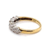 9CT YELLOW & WHITE GOLD THICKENED TOP DIAMOND DRESS RING VALUED @ $1999