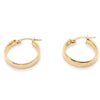 10CT YELLOW GOLD SMALL FLAT HOOP EARRING