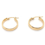 10CT YELLOW GOLD SMALL FLAT HOOP EARRING