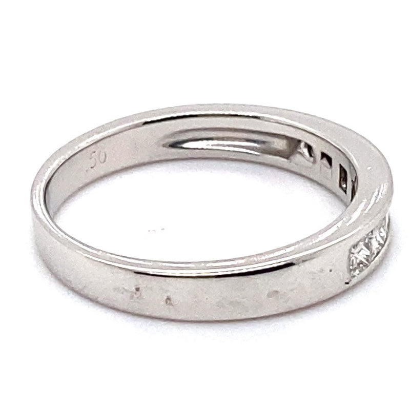 18CT WHITE GOLD CHANNEL SET DIAMOND DRESS RING VALUED @ $3699