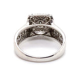 9CT WHITE GOLD FLOW UP STYLE DIAMOND DRESS RING VALUED @ $3299