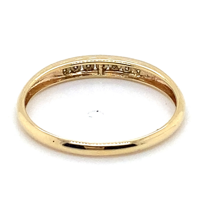9CT YELLOW & WHITE GOLD ILLUSION SET DIAMOND DRESS RING