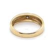 9CT YELLOW GOLD ROUND BRILLIANT CUT HAMMER SET DIAMOND DRESS RING