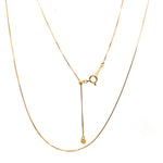 18CT YELLOW GOLD 45CM FINE BOX LINK CHAIN