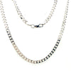 56CM SILVER SOLID CURB LINK CHAIN