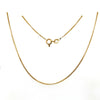 18CT YELLOW GOLD 43CM FINE CURB LINK CHAIN