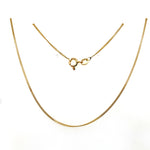 18CT YELLOW GOLD 43CM FINE CURB LINK CHAIN