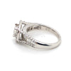 18CT WHITE GOLD SPLIT SHOULDER DIAMOND DRESS RING VALUED @ $8699