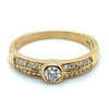 9CT YELLOW GOLD THICKENED TOP STYLE DIAMOND DRESS RING VALUED @ $1899