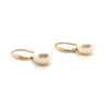 9CT YELLOW GOLD TEAR DROP FRESHWATER CULTURED PEARL EARRINGS