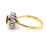 18CT YELLOW & WHITE GOLD SAPPHIRE & DIAMOND DRESS RING VALUED @ $7299