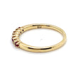 9CT YELLOW GOLD DIAMOND & SYNTHETIC RUBY DRESS RING