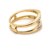 18CT YELLOW GOLD SPLIT INSERT STYLE DIAMOND DRESS RING VALUED @ $2999