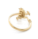 9CT YELLOW GOLD FROG SHAPED RING