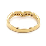 18CT YELLOW GOLD V PATTERN DIAMOND DRESS RING VALUED @ $1699