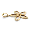 9CT YELLOW GOLD FLOWER SHAPED PENDANT