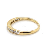 14CT YELLOW GOLD CHANNEL SET DIAMOND DRESS RING