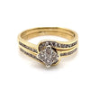 9CT YELLOW  & WHITE GOLD WRAP AROUND STYLE DIAMOND BRIDAL SET VALUED @ $2699