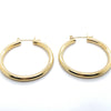 9CT YELLOW GOLD LARGE HOOP EARRINGS