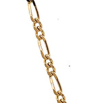 9CT YELLOW GOLD 40CM 2+1 FIGARO LINK CHAIN