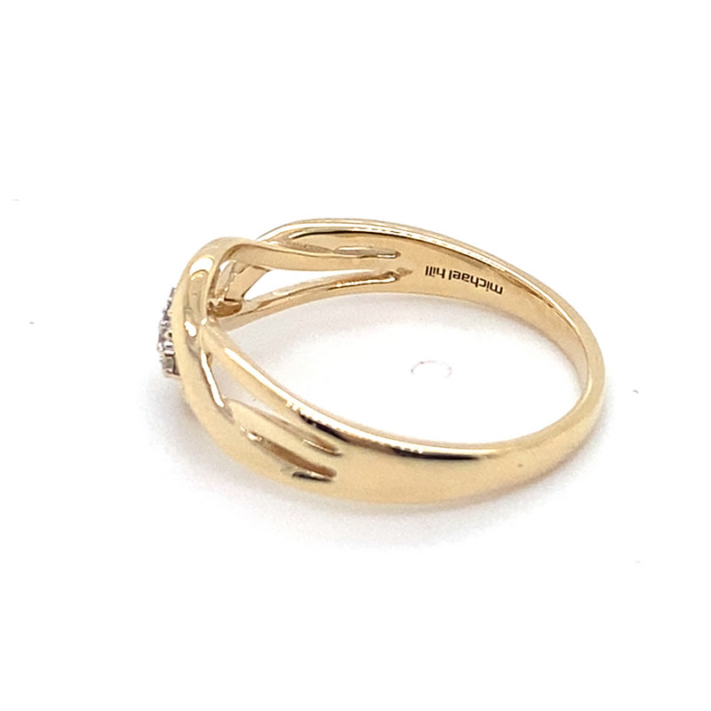 10CT YELLOW GOLD DIAMONDS SET IN THE MARQUISE SHAPE DRESS RING