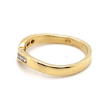 18CT YELLOW GOLD V PATTERN DIAMOND DRESS RING VALUED @ $1699