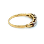 18CT YELLOW GOLD & PALLADIUM GALLERIED DIAMOND DRESS RING VALUED @ $1549