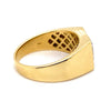 18CT YELLOW GOLD THICKENED TOP MENS DIAMOND DRESS RING VALUED @ $5499