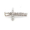 18CT WHITE GOLD DIAMOND CROSS PENDANT VALUED @ $1899